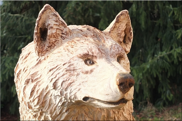 wolf holz geschnitzt motors�ge kettens�ge kunst holzwerker
