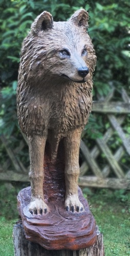 wolf holz geschnitzt motors�ge kettens�ge kunst holzwerker
