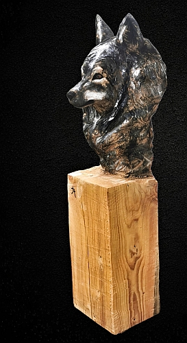 wolf holz geschnitzt motors�ge kettens�ge kunst holzwerker